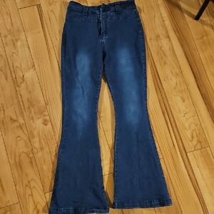 Women's Blue Flared Jeans